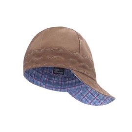 BOCOMAL Welding Cap HRC2 Flame Resistant 10OZ Durable Cotton Canvas Duck 6 Pannel Welder Caps, Brown, 7 1/4
