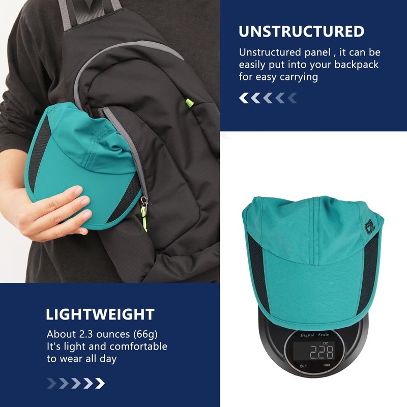 GADIEMKENSD Unstructured Quick Dry Sports Cap Outdoor Sun Protective Unisex,