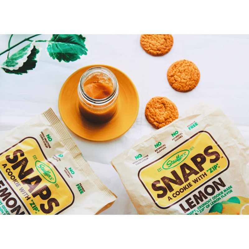STAUFFERS Lemon SNAPS Cookies - 14oz Bag - Lemon Flavored