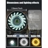 HENGTUAOTO 7" LED Motorcycle Headlight with White/Amber chrysanthemum petal DRL