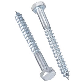 TA-VIGOR 15Pcs Coach Screws, M8 x 80mm Hex Head Lag Bolts, Carbon Steel Zinc Plated Sleeper Concrete Wood Screw Hexagon Lag Half Thread Self-Tapping Bolts for Outdoor Use in Decking, Fencing