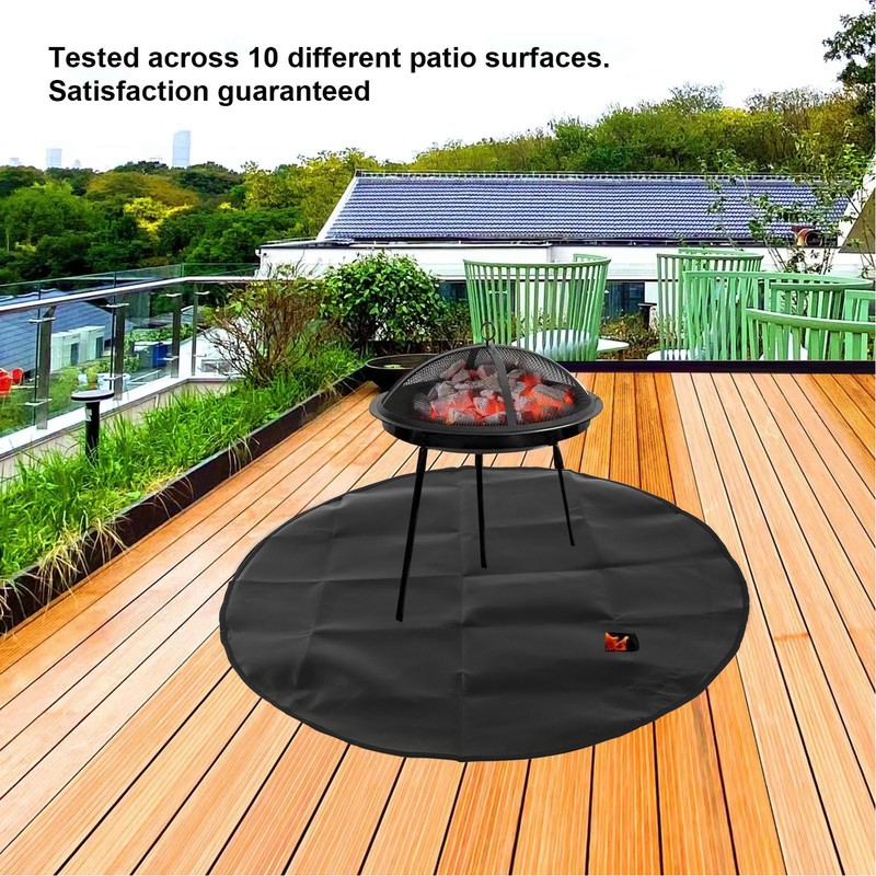 Under Grill Mat Round Rain Proof Dust Proof Sunshade Grill