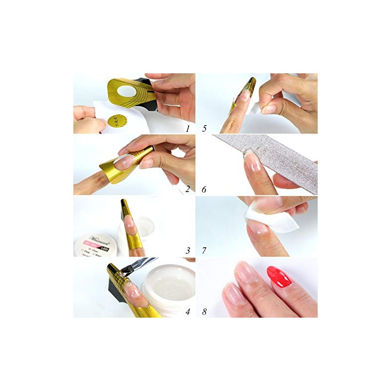 100pcs Long Lasting Gel Nail Art Foam Tip Nail Guide