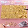 13500 Pcs Flatback Nail Pearls Gold Pearl Charms for Bedazzling