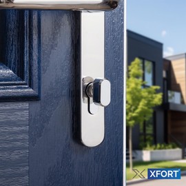 XFORT Colossus Polished Chrome 3 Star Kitemarked Thumb Turn Euro Cylinder Lock 40EX/50T (90mm), British Standard TS007 Anti-Snap Barrel Lock, Upvc Door Lock.