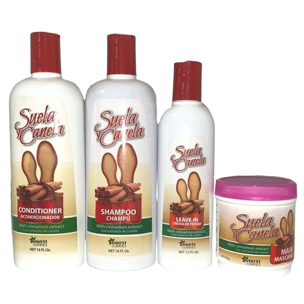 Suela y Canela Set: Shampoo, Conditioner, Leave-In & Hair Treatment