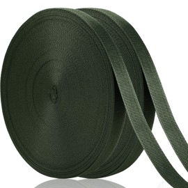 Tree Tie Green Strap Garden Tie Webbing Strap Garden Tie Plant Supports Tree Tie Staking for Outdoor Use, Plant Supports, Grafting, Straightening Supplies (295 Feet x 1 Inch, Dark Green)