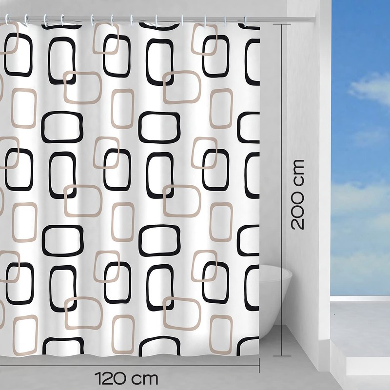 Gedy G-Piper 120 x 200 PES 100% Waterproof Beige and