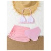 SHENHE - Traje de baño de 3 piezas para niña