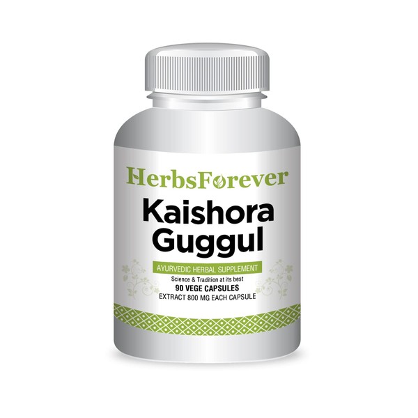 HerbsForever Kaishora Guggul Capsules – Traditional Ayurvedic Formulation - Skin & Joint Health Supplement – 90 Vege Capsules
