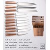 Copper Knife Set with Walnut Knife Block - Premium 13