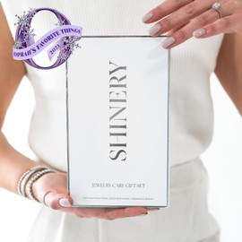 Shinery Radiance Wash Luxury Jewelry Cleaner and Brush Duo - Oprah’s Favorite Things List - Jewelry Cleaning Complete Gift Set - Perfect for Rings, Necklaces & Bracelets - Must-Have for Jewelry Lovers