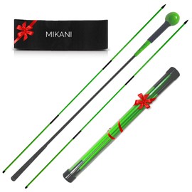Golf Swing Trainer Aid, 48" Flex Whip Stick Lag Trainer for Golf Training & Golf Warmup Practice Stick, Tempo Training, Includes Golf Arm Band & Golf Alignment Sticks,Golf Accessories for Men (Green)