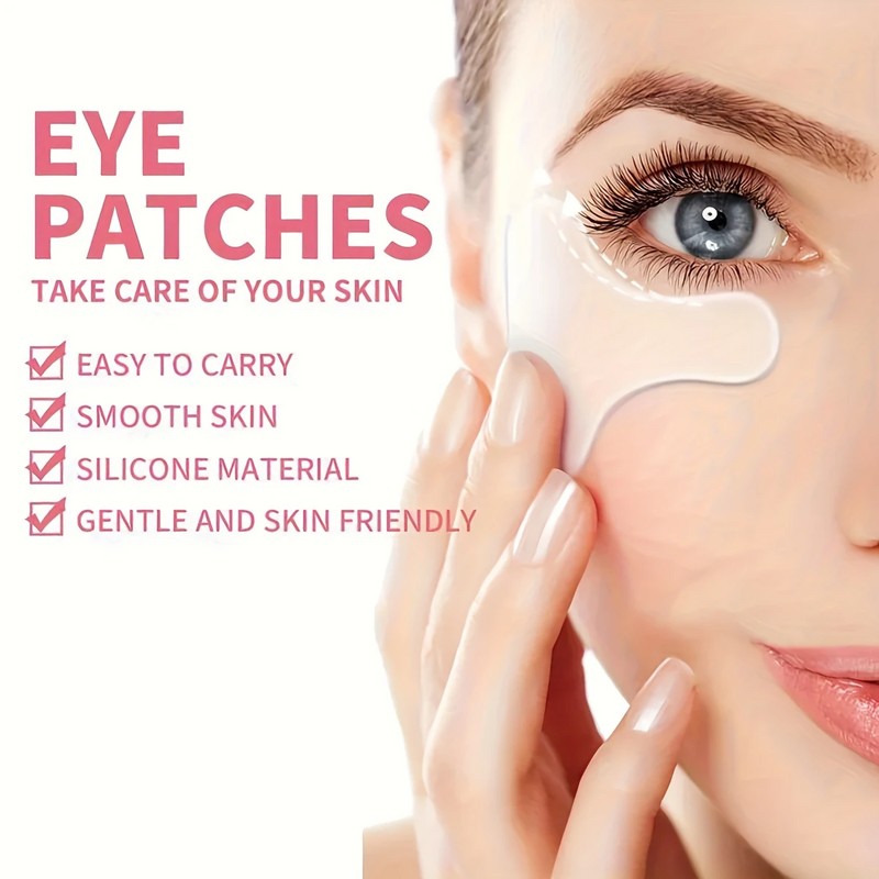 Reusable T-Shaped Under-Eye Care Patch, Soft Flexible Silicone-Style Facial Pad