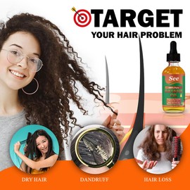100% Pure & Organic Batana Oil For Hair Growth,Thicker, Stronger Hair, Anti Hair Loss, Repairs Split Ends,Scalp and Hair Care, Raw Batana Oil Dr Sebi For Men & Women,60ml.