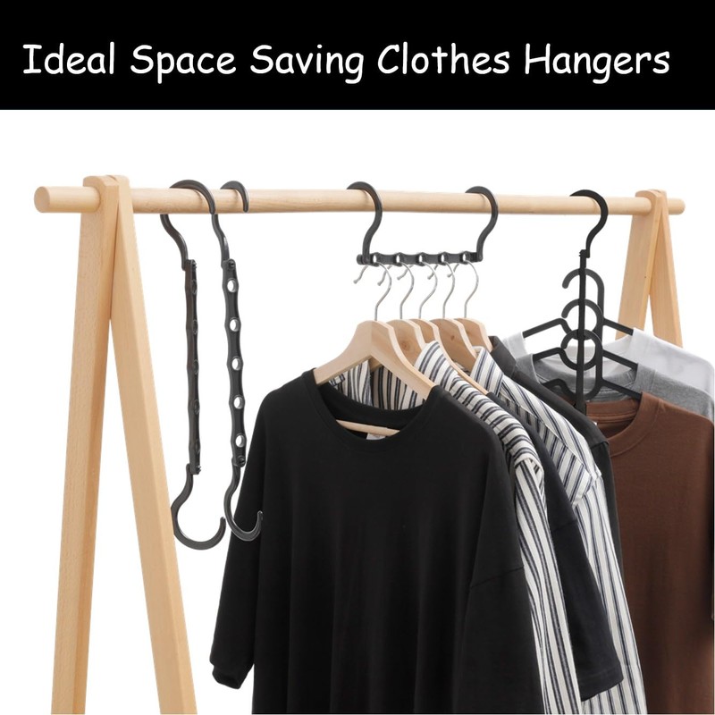Multi Hangers Space Saving for Clothes, Sturdy Stackable Hangers with