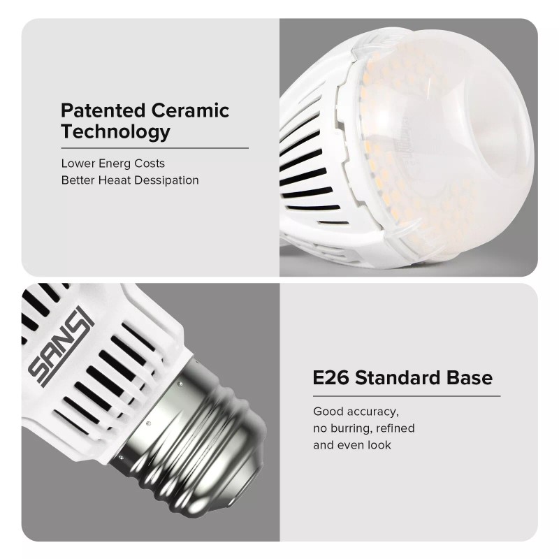 Sansi 2x LED Light Bulbs Light Sensor Dusk to Dawn