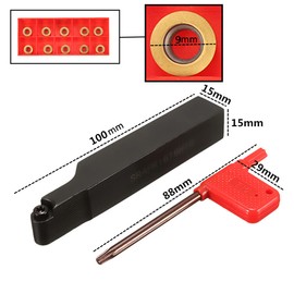 Maizoon CNC Face Milling External Lathe Blade Holder Turning Boring Tool SRAPR1616H10 + 10pcs RPMT10T3MO Carbide Inserts with Wrench DZ12