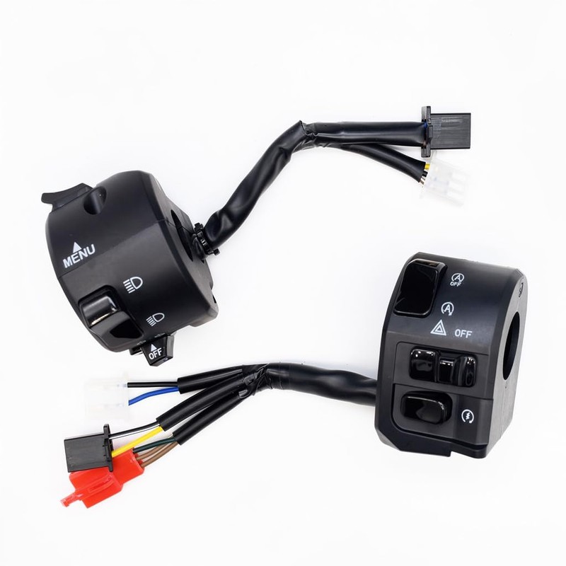 Universal 7/8" Motorcycle Handlebar Control Switch Set, Left & Right