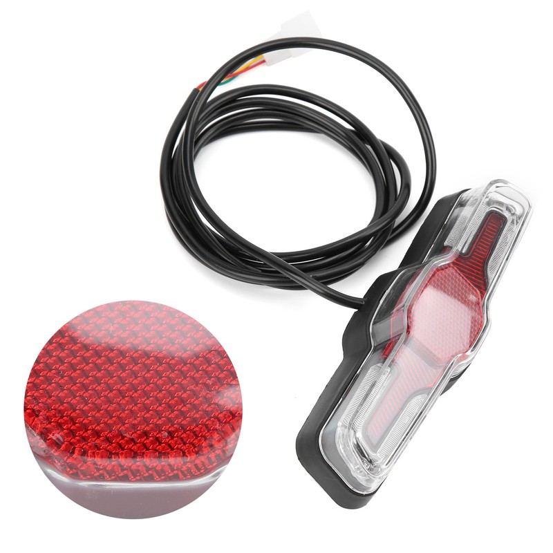 Electric Bicycle Rear Light 5LEDs ABS 36V/48V/60V for Hub Motor