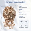 S-noilite Claw Clip Messy Bun Hair Pieces Tousled Updo Fake