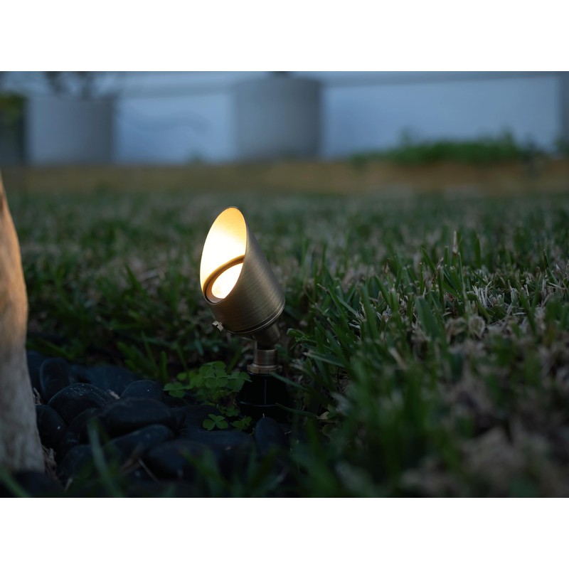 Lumen Logic 12V 6W Solid Brass (Bronze) LED Outdoor Spotlight