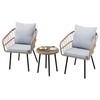 DWVO 3 Piece Patio Bistro Set, Patio Furniture Set Outdoor