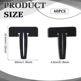 BENECREAT 40Pcs Acrylic Honeycomb Dowel Pins, Laser Engraving Machine Accessories, Black, 11.8mm x 33.5mm, 4.5mm Diameter, Straight Pins