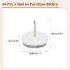 sourcing map Nail-on Furniture Sliders, 24Pcs Nail-on Felt Pads Round