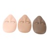3pcs Lash Mannequin Head Double Layers Realistic Training 3D Rubber