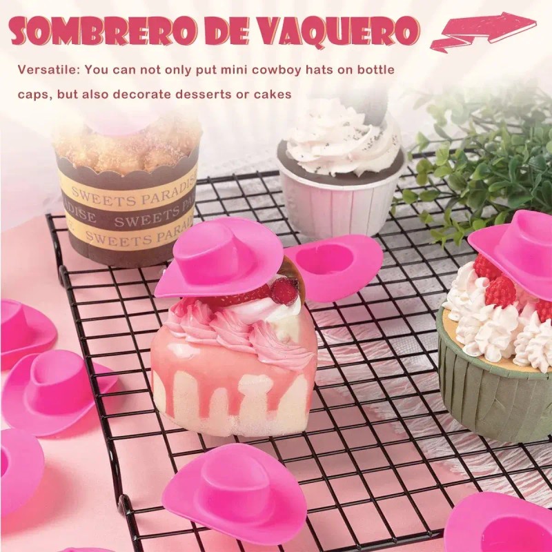 40pcs Vasitos Botas Vaqueras Con Sombrero 1 Oz Para Fiesta