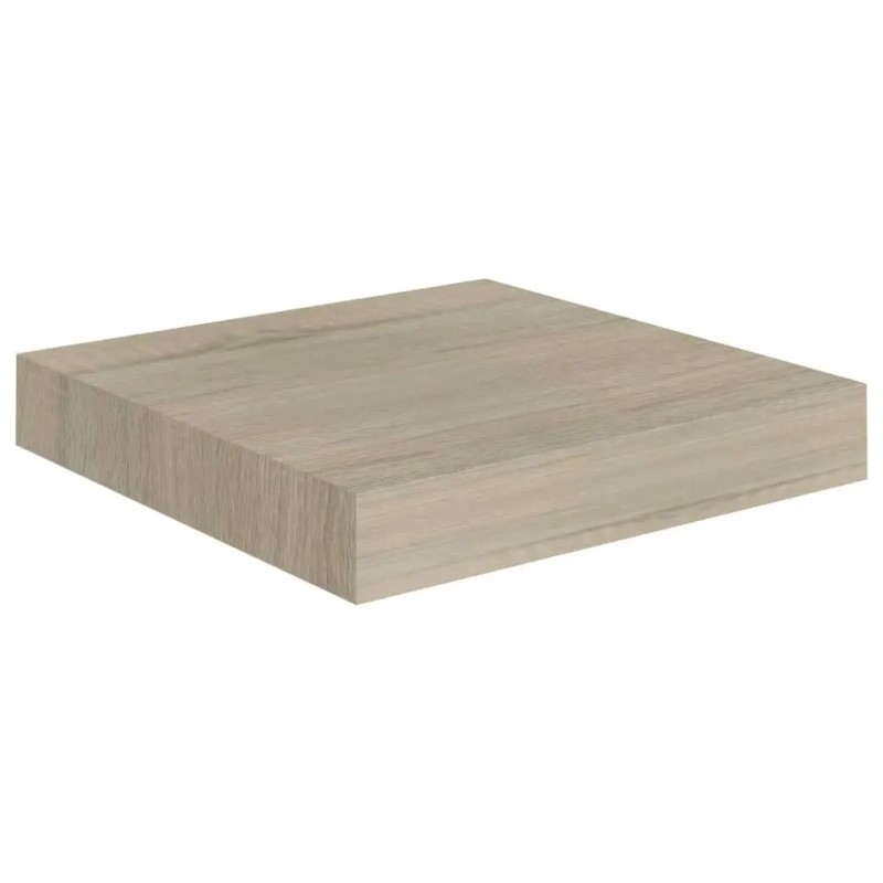 2pcs Oak 9.1"x9.3"x1.5"MDF Floating Wall & Display Shelvescolor: Brown Color