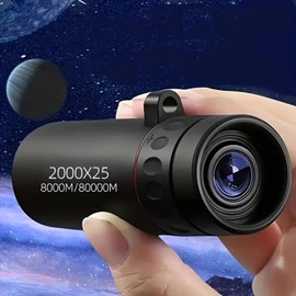 AYMBH 12X HD Monocular Telescope 2000x25 Waterproof Compact Pocket Scope for Bird Watching, Stargazing, Hiking, Travel, Sports, Camping High Power BAK4 Prism FMC Coating Non-Electric Durable With clip