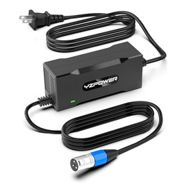 Cargador de batería de litio de 24 V 4 A para sillas de ruedas eléctricas y sillas eléctricas, conector XLR de 3 pines compatible con Pride Jazzy/Drive Medical/Rascal/Ninebot/Shoprider/Go-Go/dorado