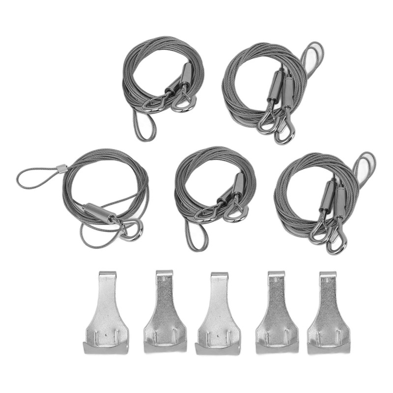 5Pcs Adjustable Picture Hanging Wire Kit Stainless Steel Heavy Duty