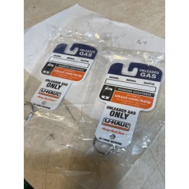 U-Haul 2 NEW Moving Storage Trucks Trailers Keychain Key Fob Gas Tag One Way Truck (I4)