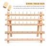 JasCherry Wooden Thread Spool Holder for Storing 46 Thread Spools