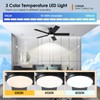 CHESUR 46" Black Flush Mount Ceiling Fans - Low Profile