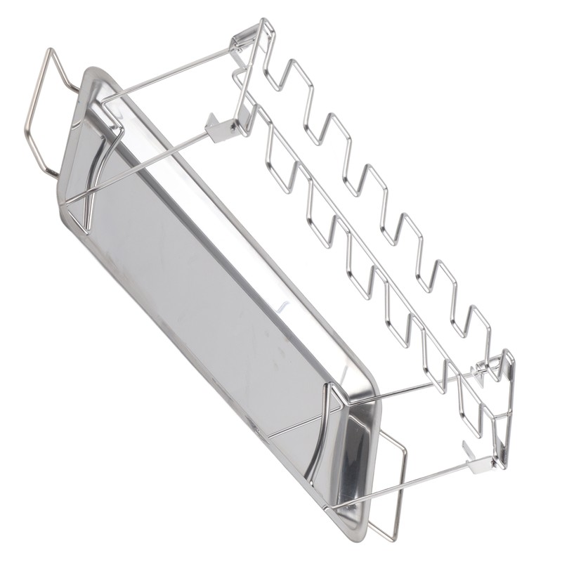 Chicken Leg Grill Rack with Drip Pan Stainless Steel Roaster