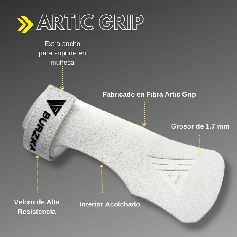 Burzka Callera Artic Grip Pro Sin Hoyos Crossfit Gym Pesas