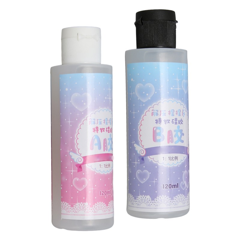 Liquid Translucent Silicone DIY Elasticity Kneaded Squeezed Clear Silicone Rubber