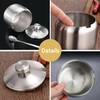 hiwafifi 15oz Sugar Bowl with Lid And Spoon, Stainless Steel