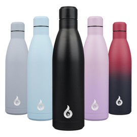 BJPKPK Insulated Water Bottle 25oz Stainless Steel Water Bottles Reusable Metal Travel Sports Water Bottle Keep Cold And Hot,Black