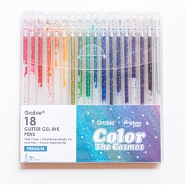 A Brighter Year + Grabie Color the Cosmos 18 Glitter Gel Pens