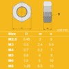 300pcs Hex Nuts Assortment Kit M2.5 M3 M4 M5 M6