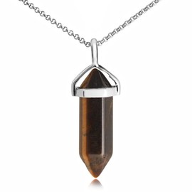 Philip Jones Tiger's Eye Genuine Gemstone Necklace