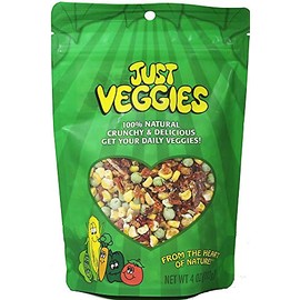Karen's Naturals Just Veggies, 4 Ounce Pouches, Keto Friendly All Natural Freeze Dried Vegetables, Vegan, Paleo, Gluten Free, Healthy Dried Veggie Snack