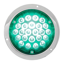 GG Grand General 82274 Green/Green LED Light (4" Pearl 24 with Clear Die Cast Housing)