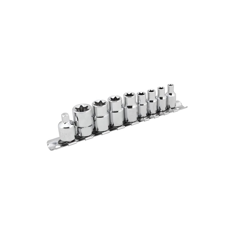 Performance Tool W1338 9-Piece External Star Socket Set
