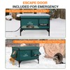 Indestructible Heated Cat House for Outside Cats Winter, 100% Weatherproof,